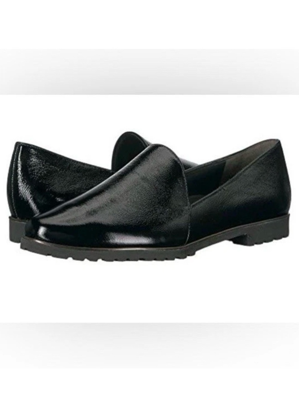 Women's Paul Green patent black leather uptown loafer UK Size 7 (US 9.5)